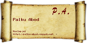 Palku Abod névjegykártya
